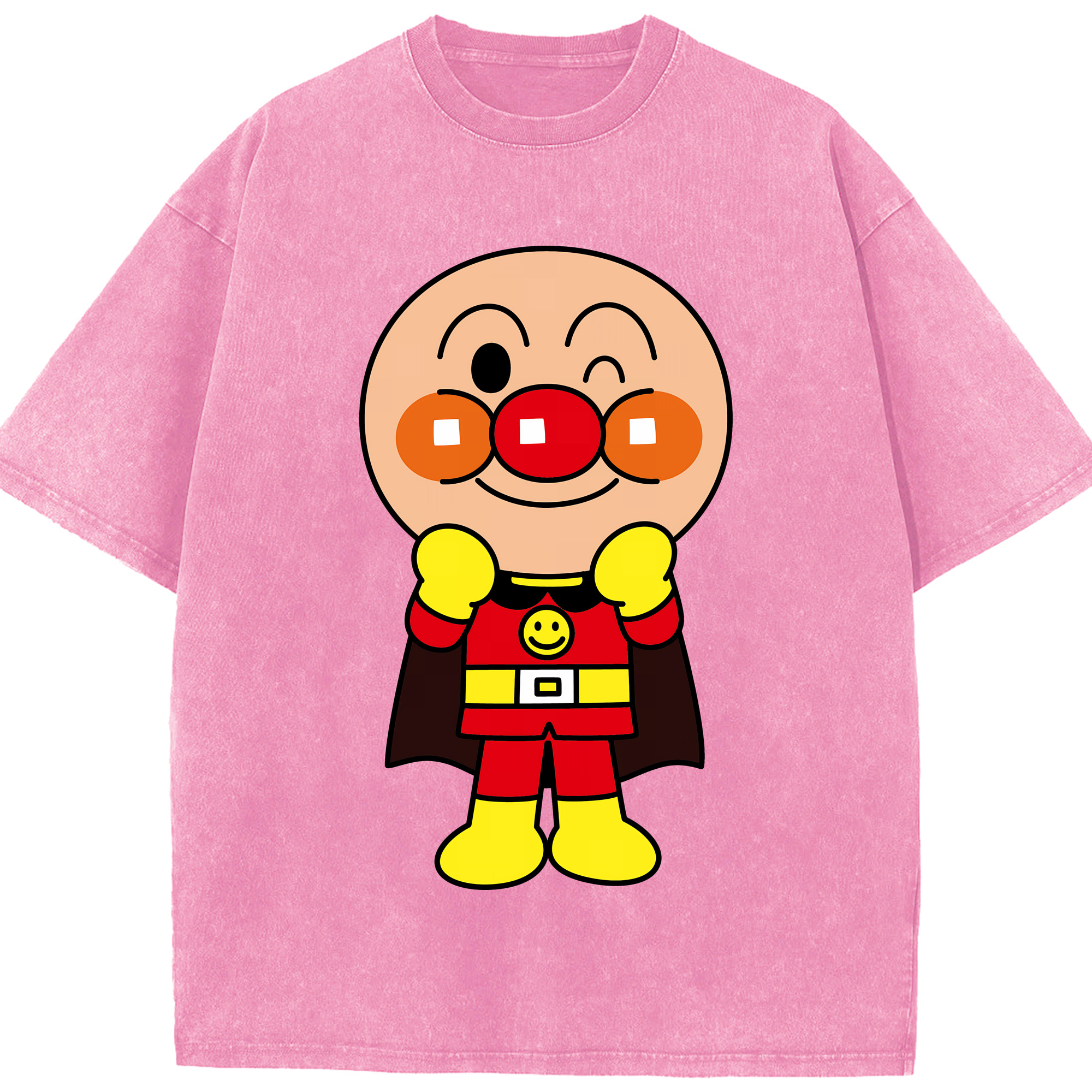 （画像用） アンパンマン Anpanman 綿100% ヴィンテージ風 半袖Tシャツ（フロントプリント）